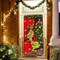 Green Christmas Decorations Door Cover Merry Christmas Door Cover 6 X 3ft(Black)35.43"L x 70.87"W